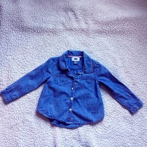 Old Navy Long-Sleeve Denim Tunic Top